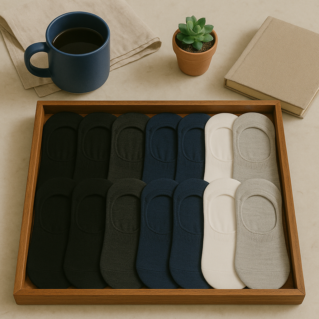 Arctic Wolf Men's Ribbed Ankle Length Socks (Pack of 6, 8 & 12 Pairs)