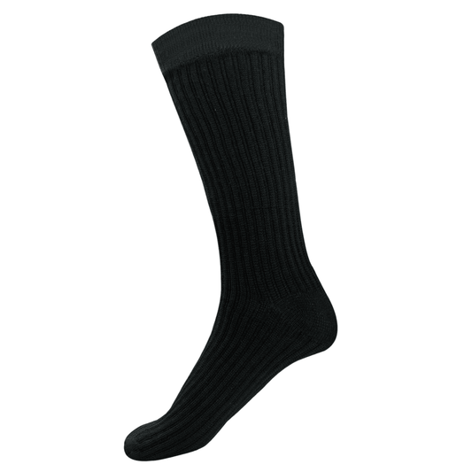 Arctic Wolf Men's Cotton Calf Length Ribbed Formal Socks, (Pack of 6 Pairs) - Adorable Me