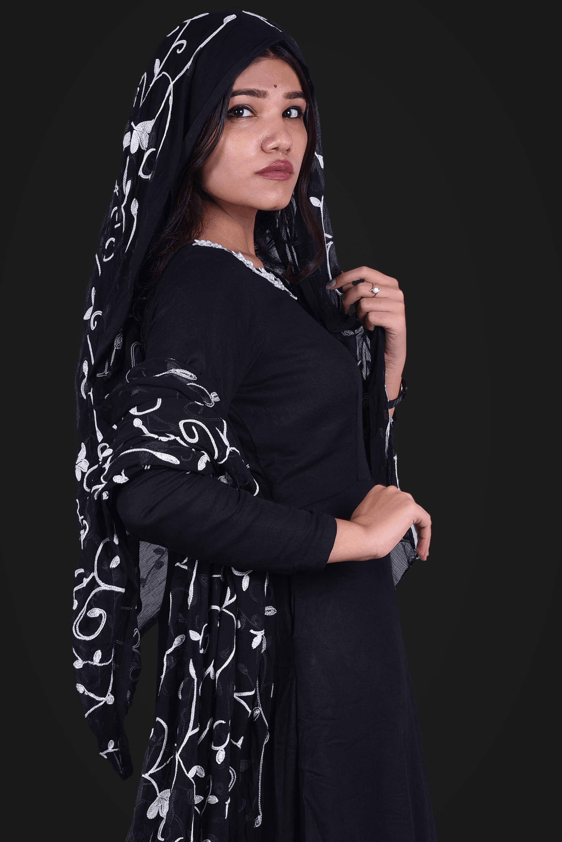 The GRACE!-Black & White Kurta Set-Adorable Me