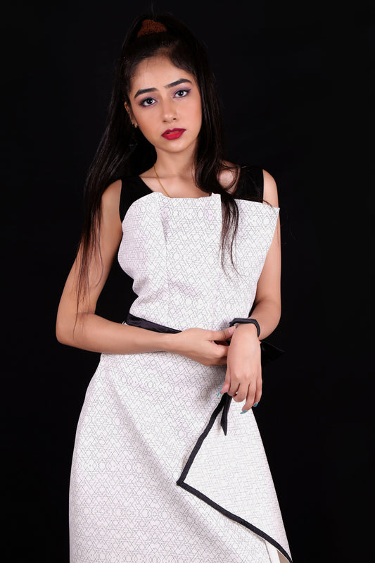 The Gift Ensemble!-White Scuba Gown.-Adorable Me