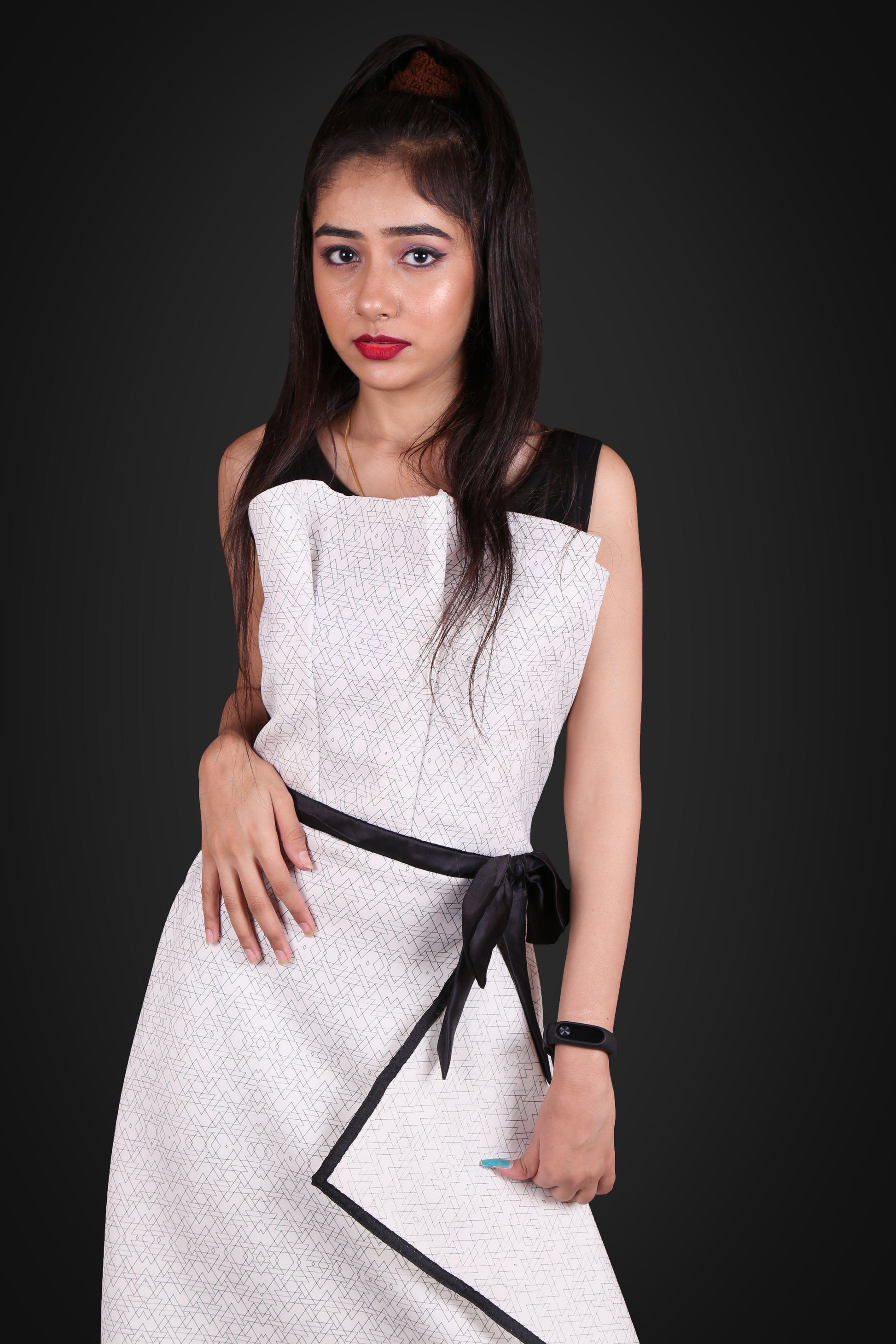 The Gift Ensemble!-White Scuba Gown.-Adorable Me