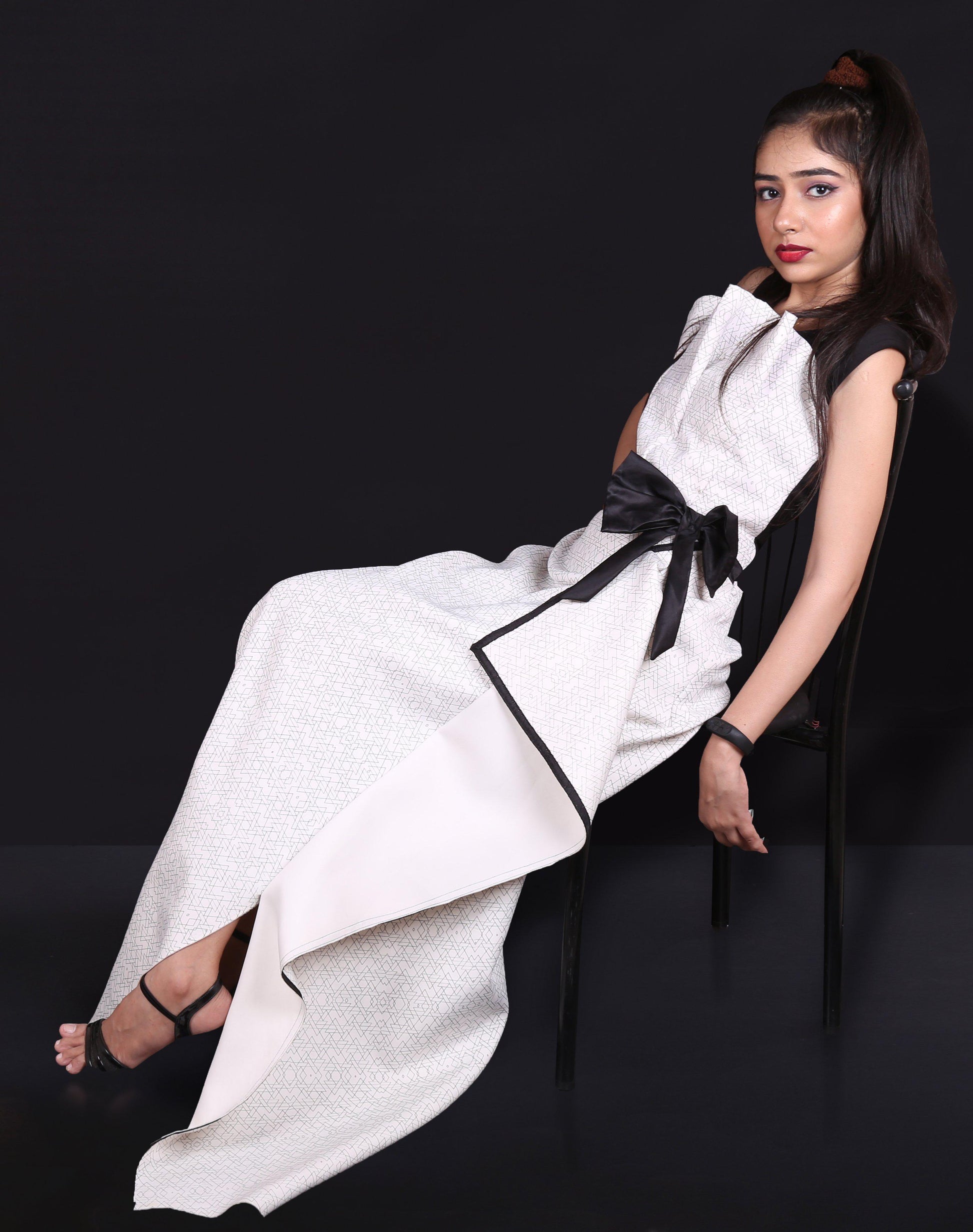 The Gift Ensemble!-White Scuba Gown.-Adorable Me