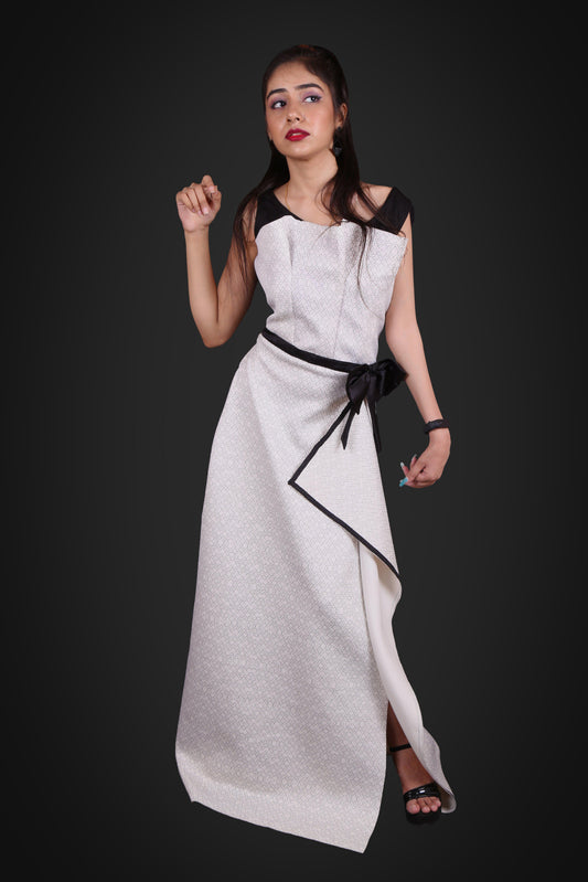 The Gift Ensemble!-White Scuba Gown.-Adorable Me