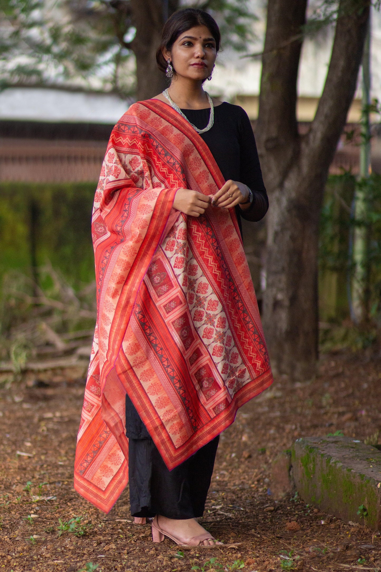 Printed Chanderi Dupatta - Adorable Me