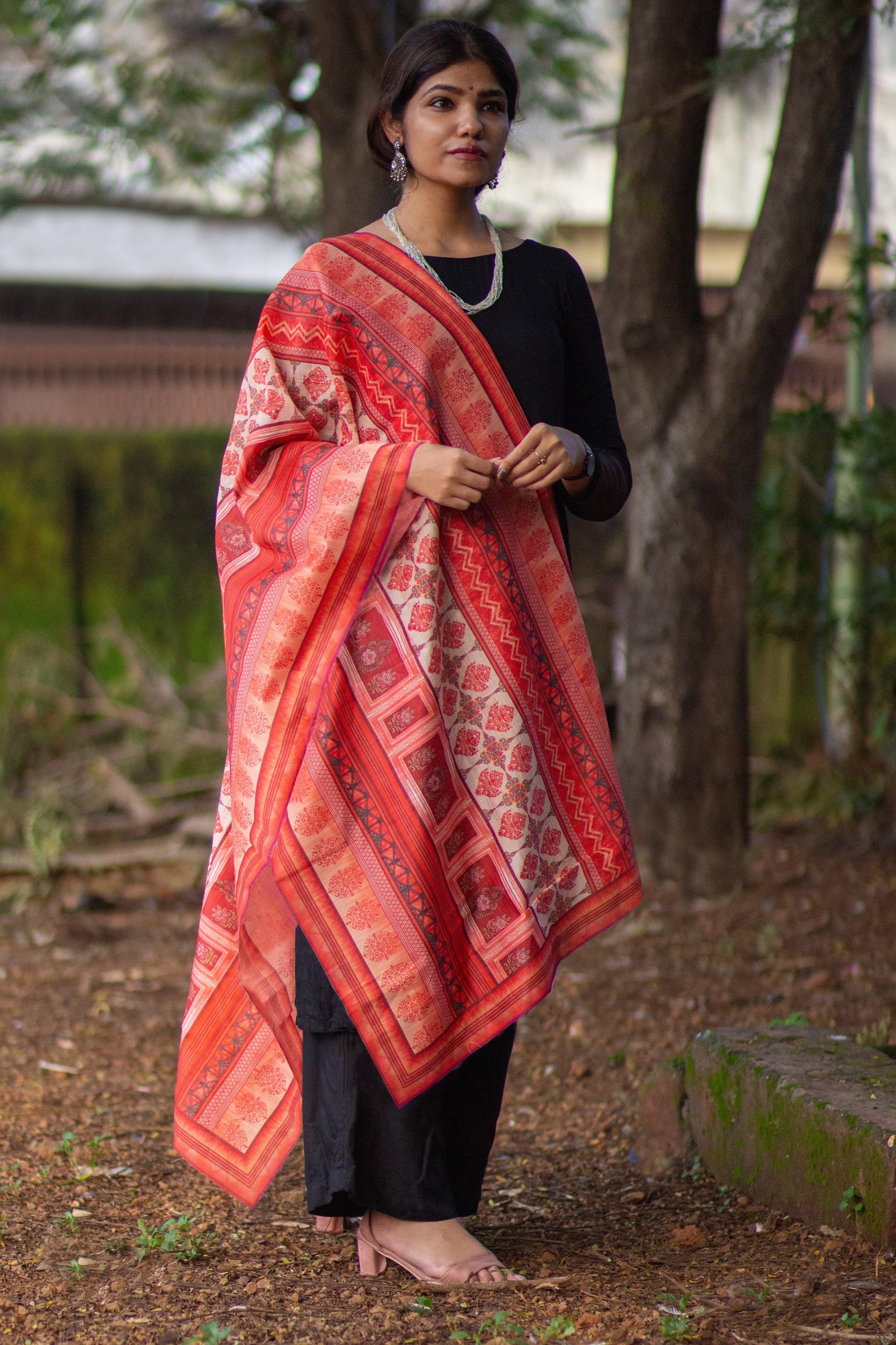 Printed Chanderi Dupatta - Adorable Me