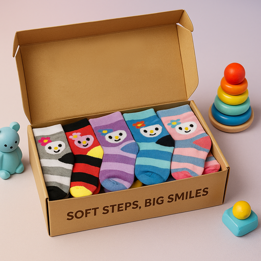 Arctic Wolf Kids Ankle Socks (Pack of 12 Pairs) - Multi-color, Assorted Designs