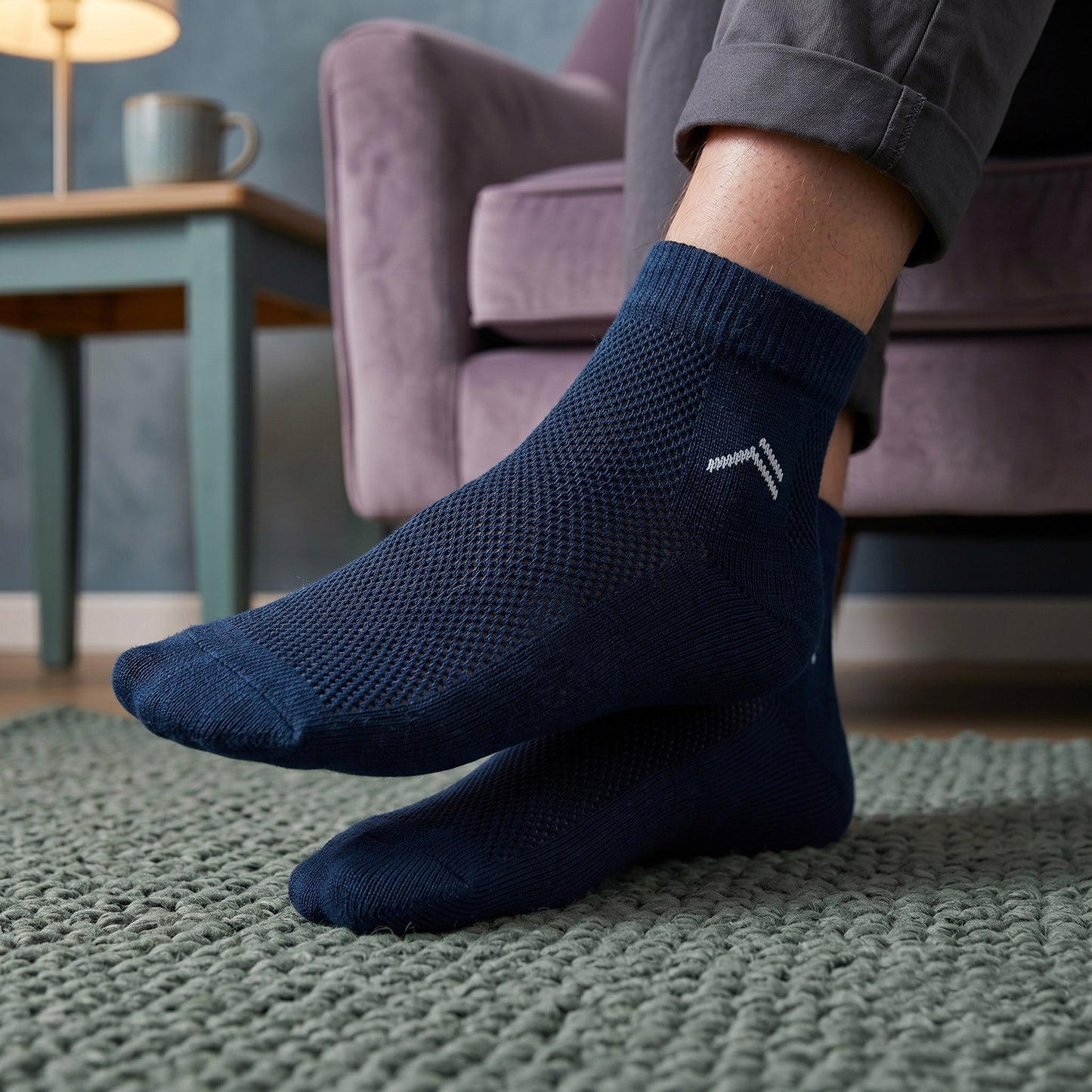 Arctic Wolf Men's Cotton Ankle Socks (Pack of 6, 8 & 12 Pairs)