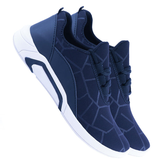 Men's Navy Blue Light Weight Running Shoes - Adorable Me