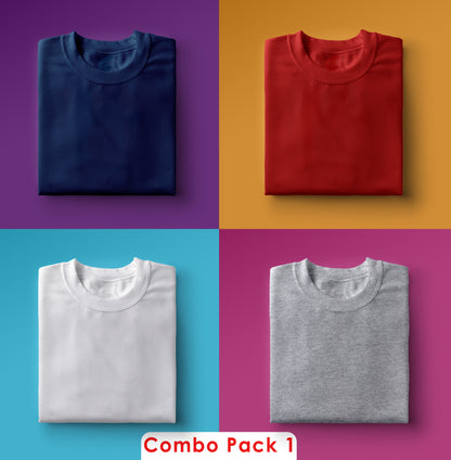 Men's Cotton Minimalist T-shirts (Pack of 4) - Adorable Me