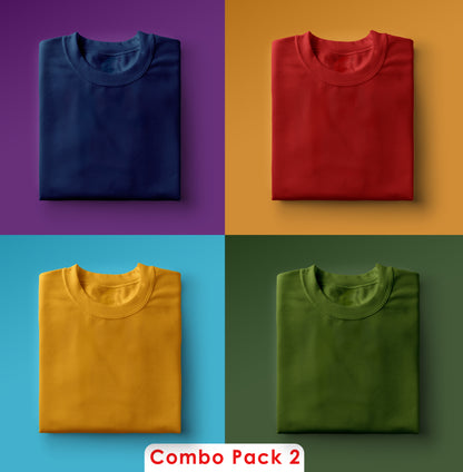 Men's Cotton Minimalist T-shirts (Pack of 4) - Adorable Me