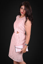 Load image into Gallery viewer, The Pastel Pencil!-Pastel Pink Body Fit Dress-Adorable Me
