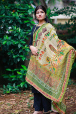 Load image into Gallery viewer, Printed Chanderi Linen Dupatta - Adorable Me

