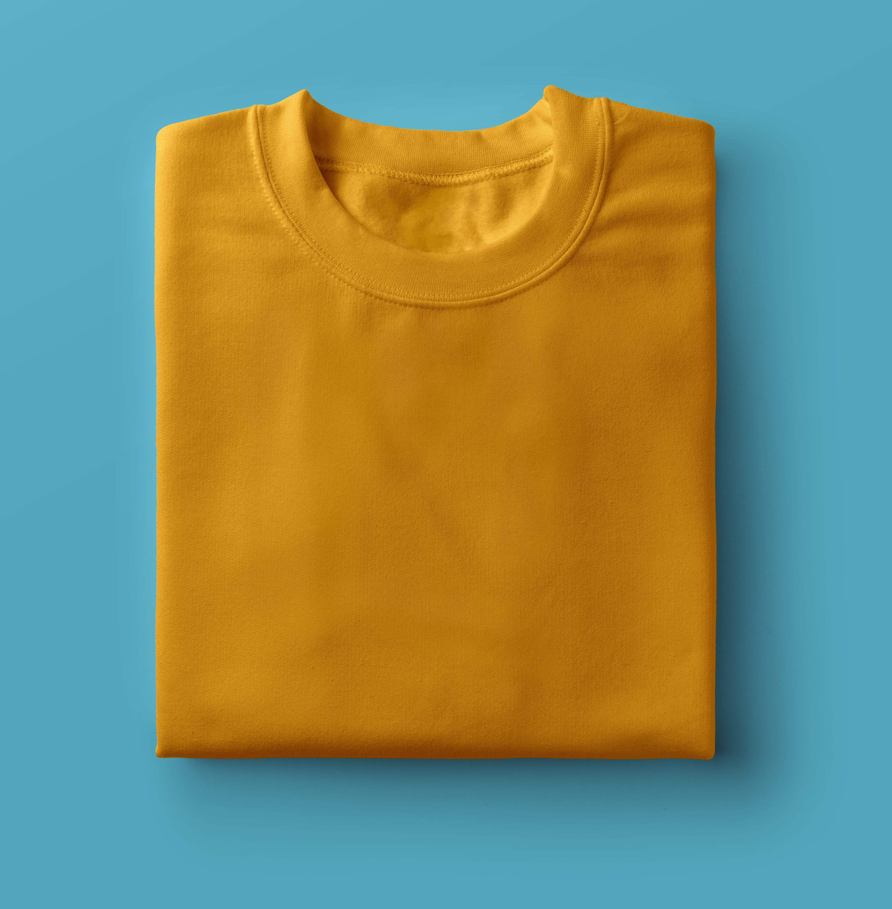 Men's Cotton Minimalist Half Sleeves T-shirt (Mustard Yellow) - Adorable Me