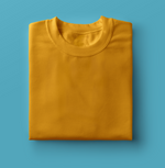 Load image into Gallery viewer, Men&#39;s Cotton Minimalist Half Sleeves T-shirt (Mustard Yellow) - Adorable Me
