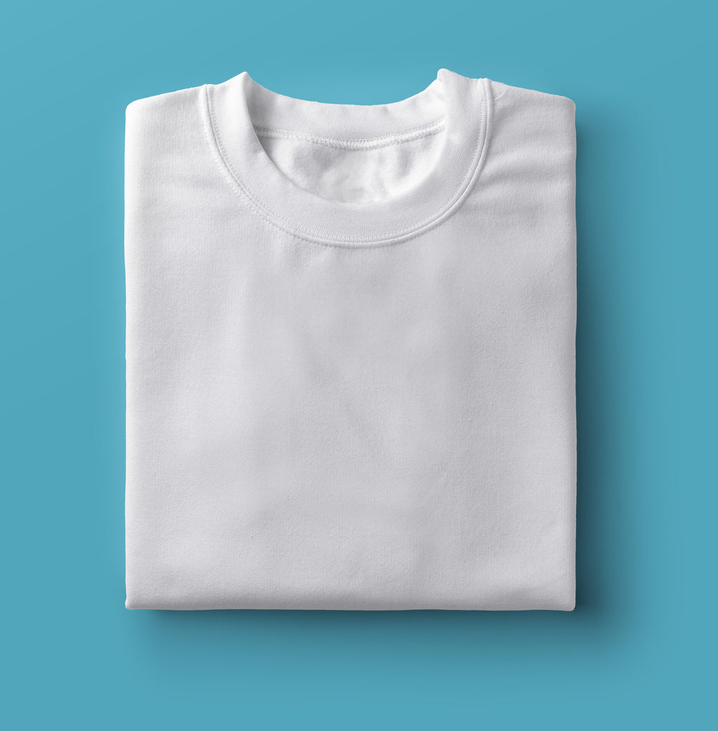Men's Cotton Minimalist Half Sleeves T-shirt (White) - Adorable Me